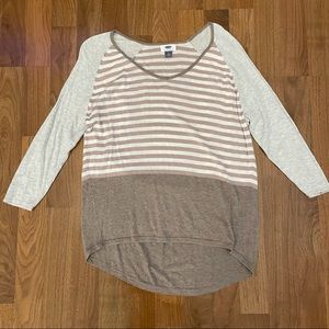 Old Navy Striped High-Low Top
